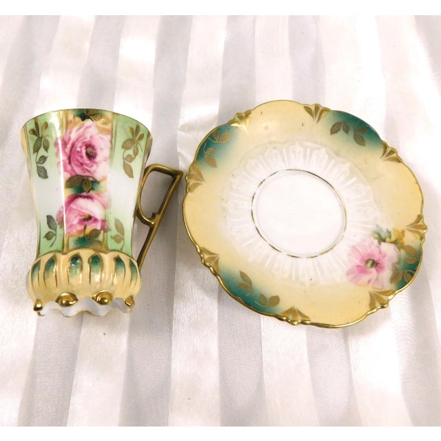 Late 18th Century Reinhold Schlegelmilch Rs Prussia Chocolate Pot and Cup Set - Set of 8 For Sale - Image 16 of 18