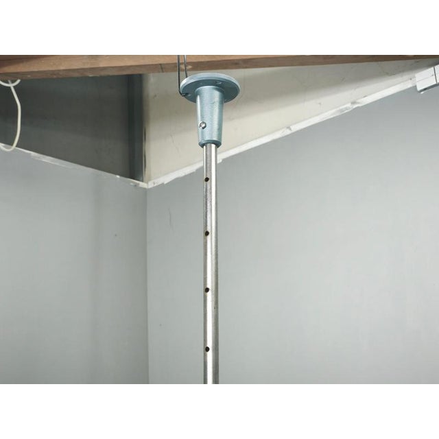 Italian Industrial 3-Light Chandelier from A.L.F Firenze, 1970s For Sale - Image 9 of 18