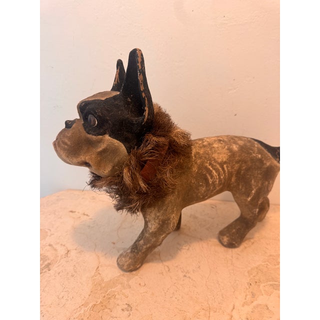 French Early 20th Century French Paper Mâché French Bulldog Figure For Sale - Image 3 of 11