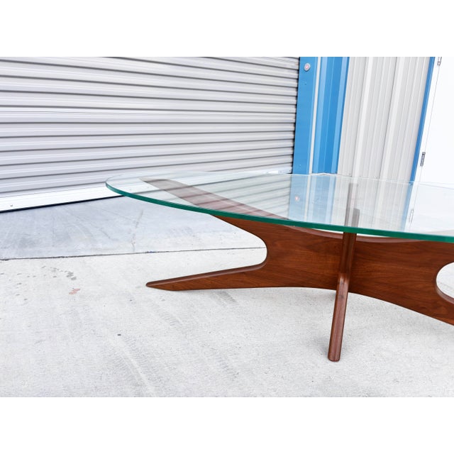 1960s 1960s Mid-Century Walnut and Glass "Jacks" Coffee Table by Adrian Pearsall For Sale - Image 5 of 13