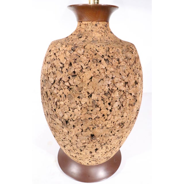 Mid 20th Century Jug Form Cork Table Lamp For Sale In New York - Image 6 of 8