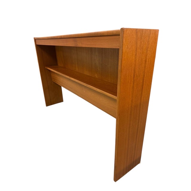 Mid-Century Modern Vintage Danish Modern Queen Size Teak Headboard For Sale - Image 3 of 6
