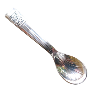 Antique English Classic Silver Art Deco Salt Spoon