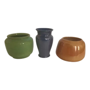 Set of 3 Cowan Pottery Lusterware Vases, 1920s