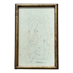 Vintage Boho Original Sketch of Man
