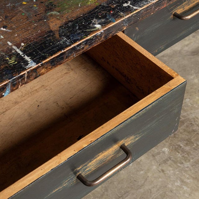 Paint Splashed Art Department Table, 1960s For Sale - Image 9 of 18