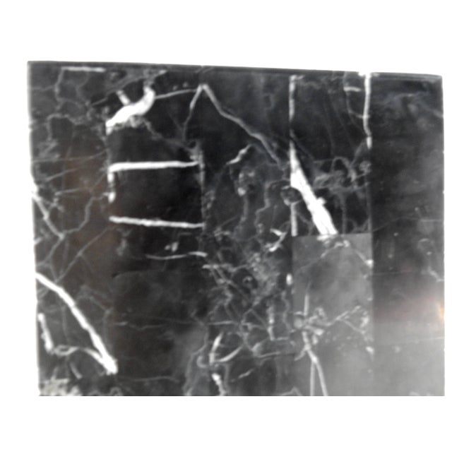 Black Short Black Marble Square Pedestal For Sale - Image 8 of 9