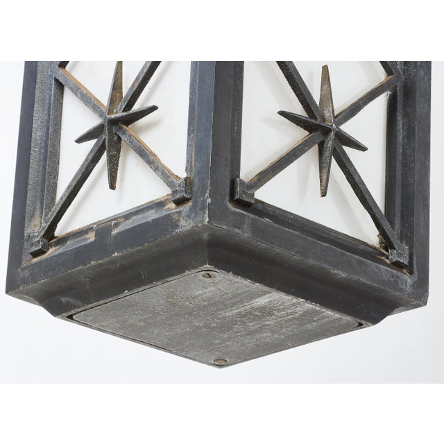 1950s Mid-Century Modern Large Exterior Pendant Light For Sale In Phoenix - Image 6 of 7