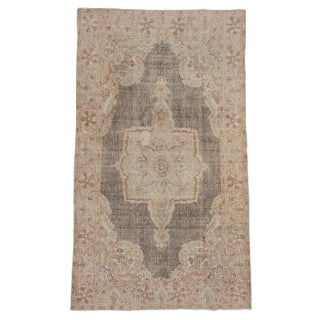 Distressed Vintage Turkish Area Rug- 3′10″ × 6′7″ For Sale