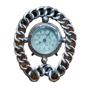 Victorian Brass Horseshoe Wedding Ring Travel Clock