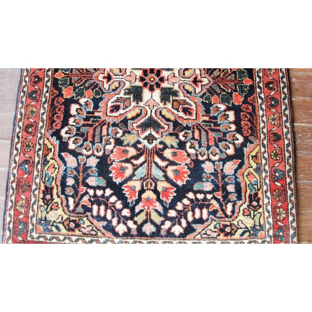 Textile Antique Sarouk Mohajeran Oriental Rug ,C-1920, 1'9" X 2'6" For Sale - Image 7 of 9
