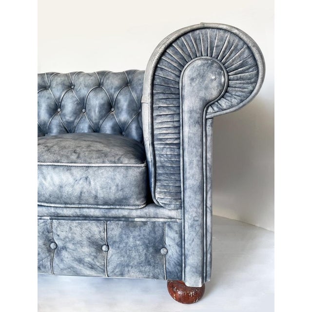 Chesterfield-Style Leather Sofa, 1990s For Sale - Image 4 of 14