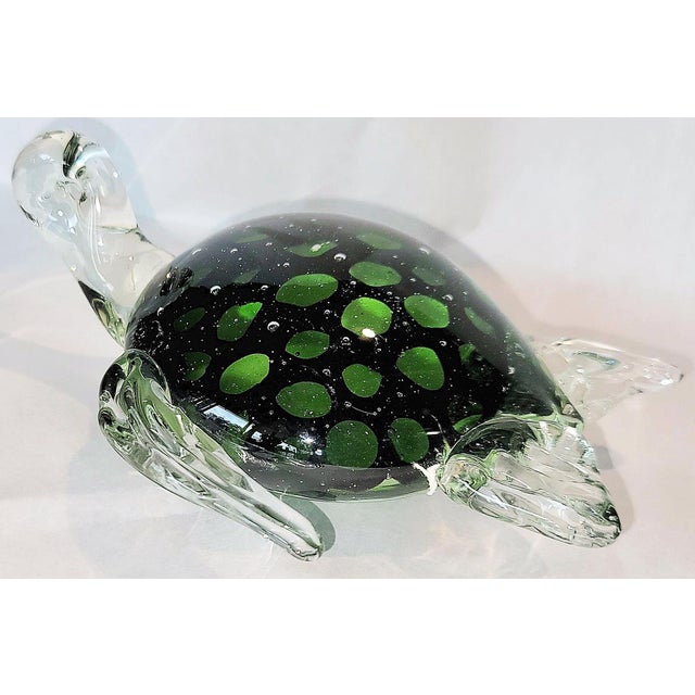 1970s Murano Blown Glass Turtle Paper Weight by Minchella For Sale - Image 4 of 6