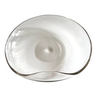 Elsa Peretti for Tiffany & Co. Thumbprint Handblown Crystal Bowl 10.5" For Sale