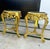 Set of 2 French-Style Gilded Side Tables – Black Marble Tops With Gold Leaf Details For Sale - Image 4 of 11