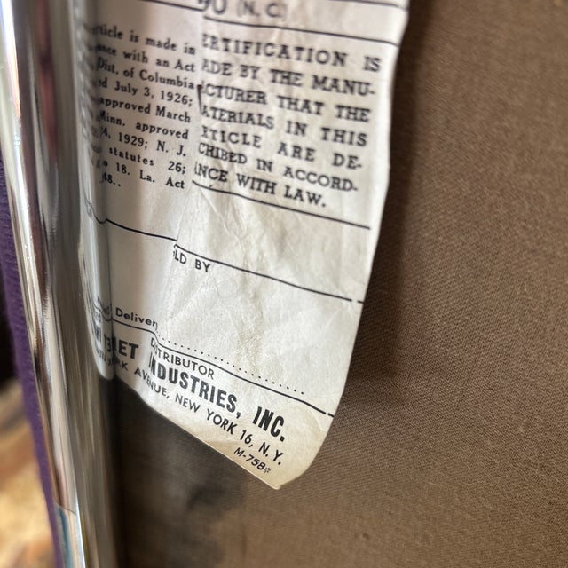 Textile Pair of Mid-Century Modern Thonet Chrome Bent Tube Chairs For Sale - Image 7 of 7