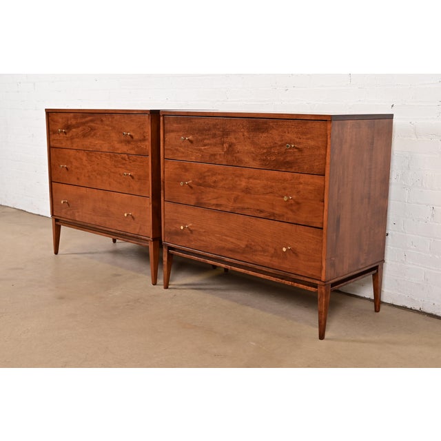 Paul McCobb Planner Group Solid Birch Dressers or Chests of Drawers, Newly Refinished For Sale - Image 9 of 9