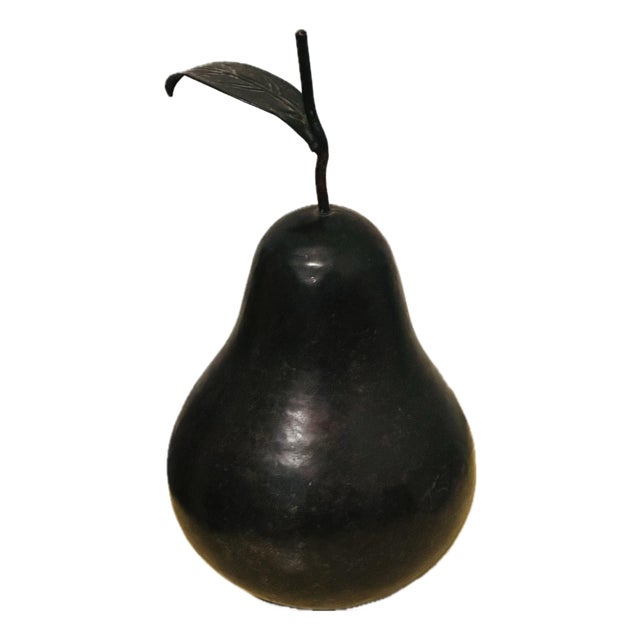 Vintage Bronze Style Extra Large Pear by Maitland Smith For Sale