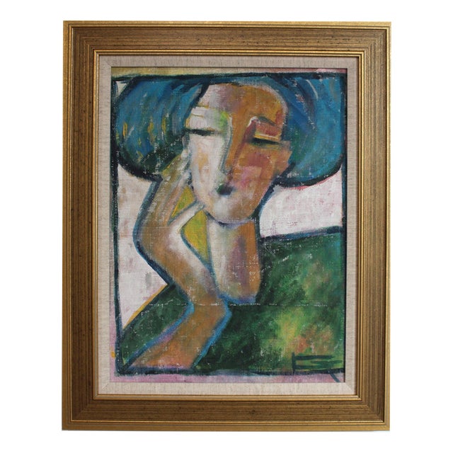 Hidden Portraits XXXVI, 1990s, Acrylic Painting on Cnavas, Framed For Sale