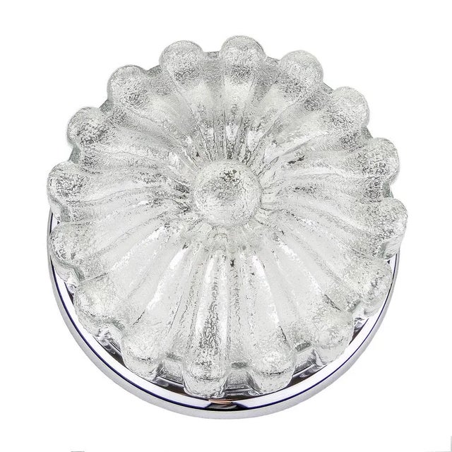 Original mid-century / vintage ceiling lamp from limburg-leuchten. It is a rare and noble variant with a chrome frame and...