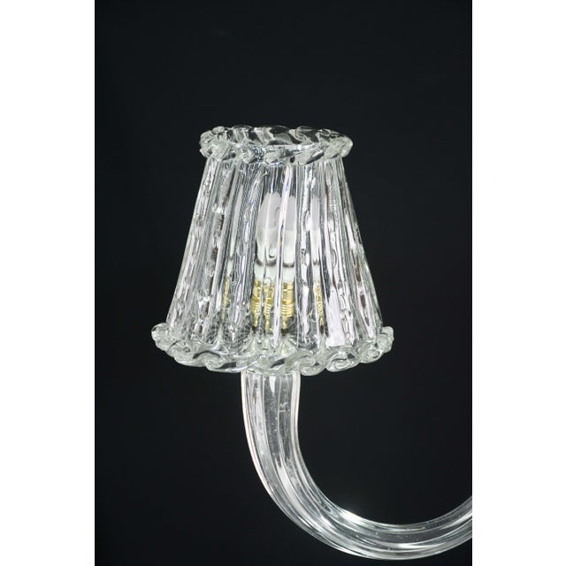 1950s Luxury Art Decò Barovier E Toso Chandelier, Murano "Bubble" Glass For Sale - Image 12 of 16