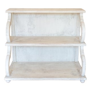 20th Century Regency French White Waterfall Shelving Unit, 1930s For Sale
