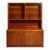 Mid-Century Danish Modern 2-Piece Cabinet / Sideboard / Credenza W/ Topper in Teak, Glass & Brass by D-Scan, C. 1980's For Sale