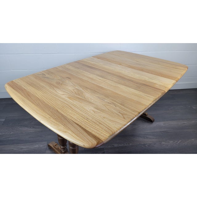 Ercol Grand Refectory Dining Table, 1990s, Set of 4 For Sale - Image 10 of 13