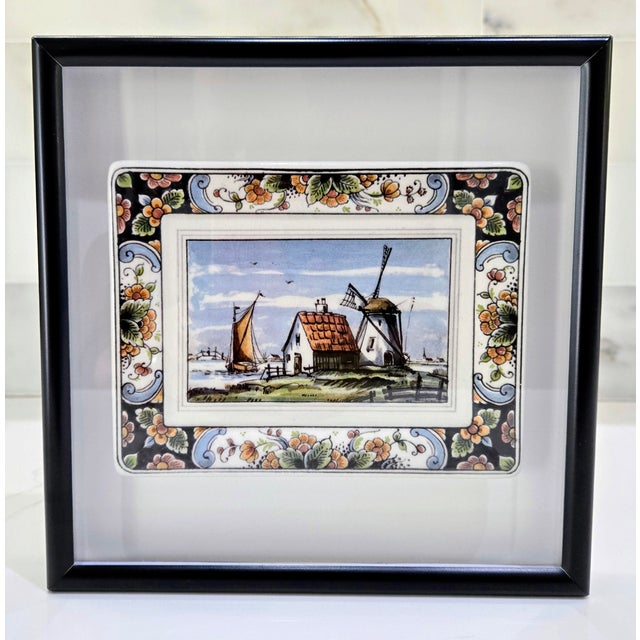 Celebrate classic Dutch craftsmanship with this charming Westraven Delft porcelain wall plaque, Art. 24-102, hand-painted...