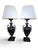 20th Century Art Deco Black Painted Metal Lamps with Chrome Handle, 1920, Set of 2 For Sale - Image 6 of 12