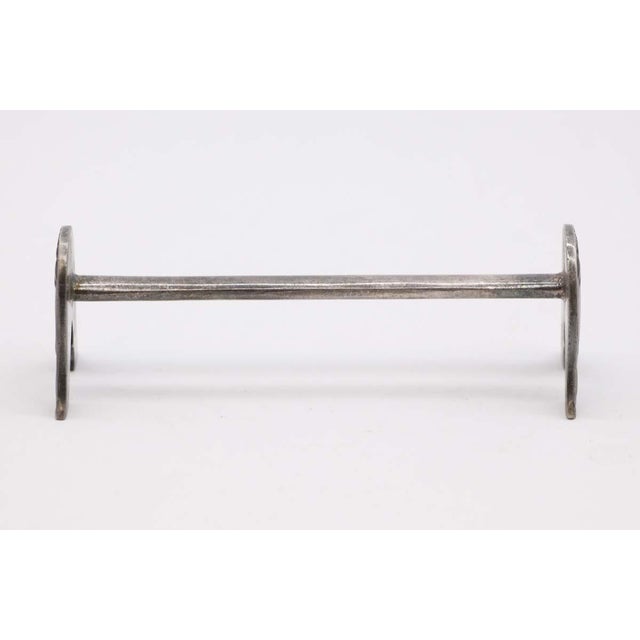 Early 21st Century Set of 12 Vintage Nickel Knife Rest Stands For Sale - Image 5 of 6