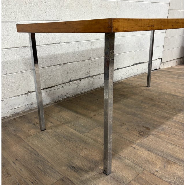 Mid 20th Century Vintage Danish Scandinavian Style MCM Dining Table Desk Console For Sale - Image 5 of 14