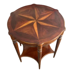Butler Bainbridge Six Leg Round Accent Table With Two Levels