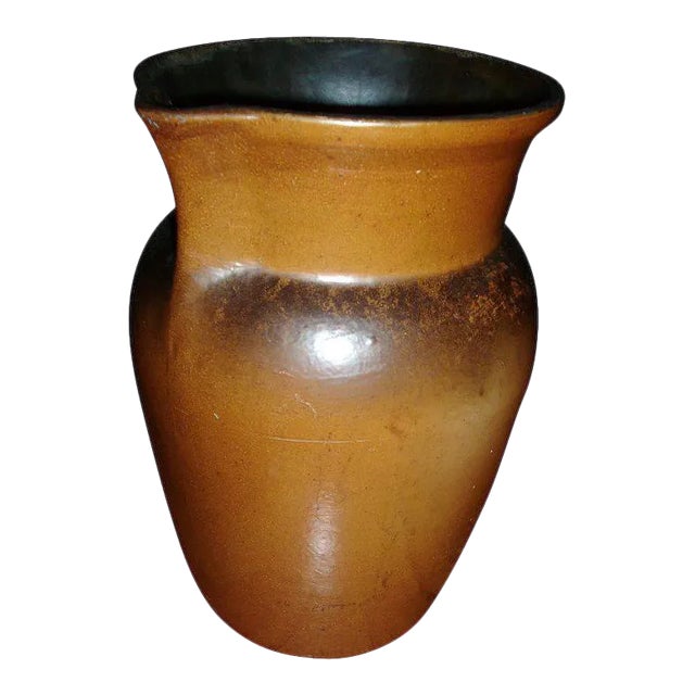 19th Century U.S. Stoneware Company Batter Pitcher For Sale