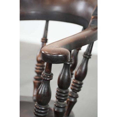 Antique English Captain's Chair, 1800s For Sale - Image 12 of 15