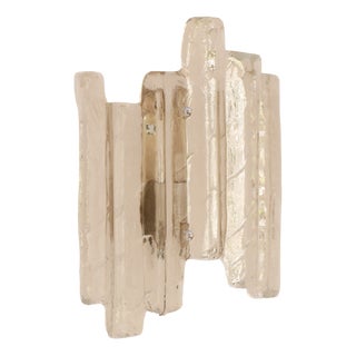 German Glass Wall Sconce from Fischer Leuchten, 1970s For Sale