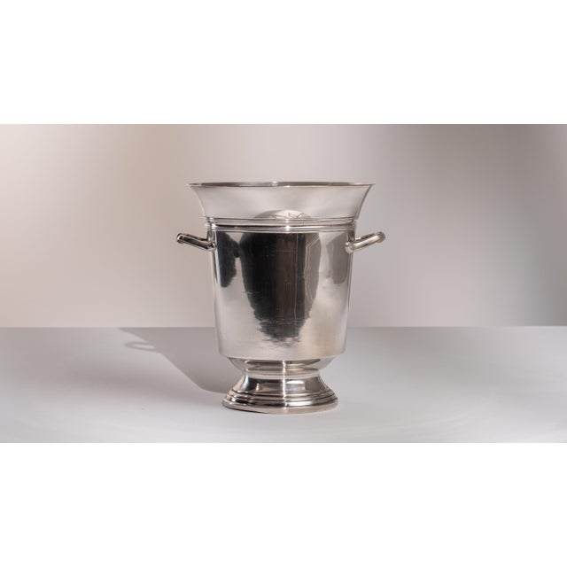 Metal Mid 20th Century France Silver Ice Bucket For Sale - Image 7 of 13
