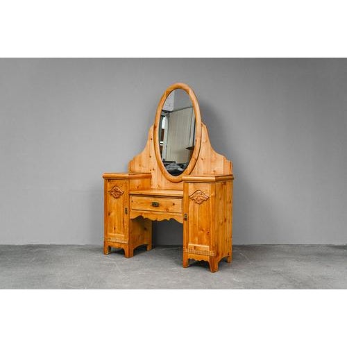 Art Nouveau Dressing Table with Mirror For Sale - Image 4 of 18
