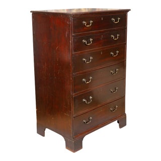 Irish Georgian Mahogany High Chest of Drawers For Sale