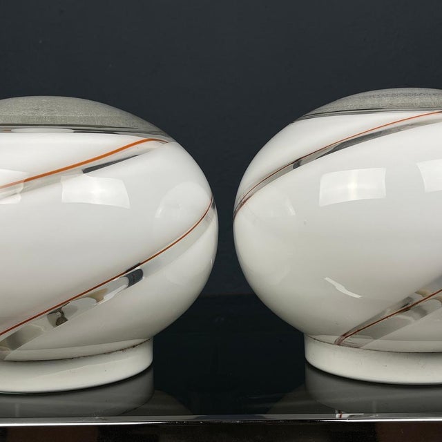Brown Murano Glass Table Lamps Vetri Murano 004, Italy, 1970s, Set of 2 For Sale - Image 8 of 14