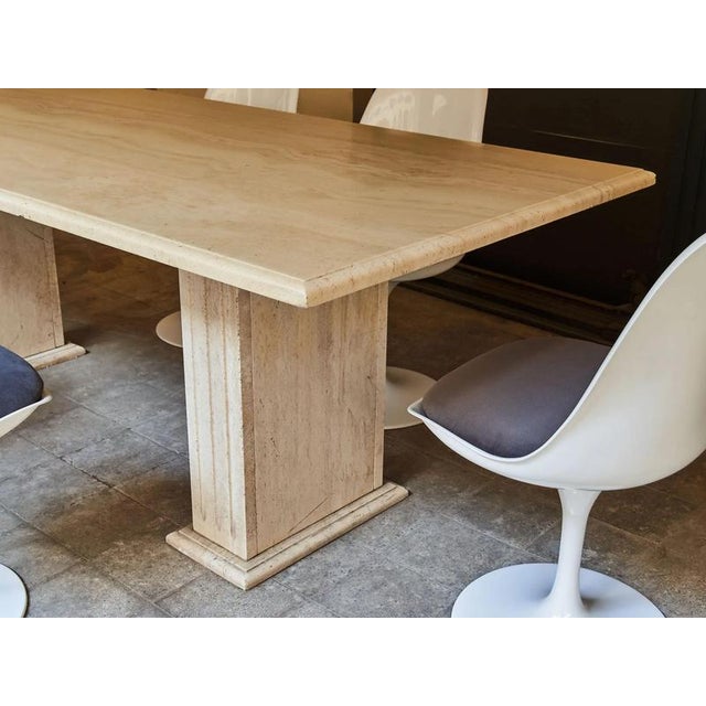 Outdoor Travertine Dining Table, 1970 For Sale - Image 10 of 10
