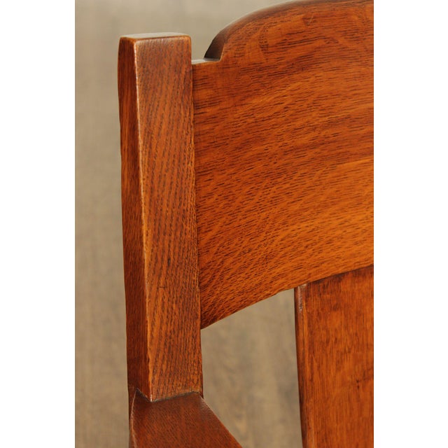 Antique Mission Oak Rocking Chair For Sale - Image 10 of 18