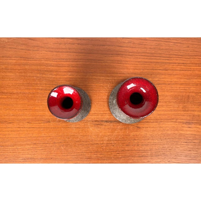 Mid-Century Modern Danish Studio Pottery Candleholder from Lehmann Pottery, 1960s, Set of 2 For Sale - Image 4 of 18