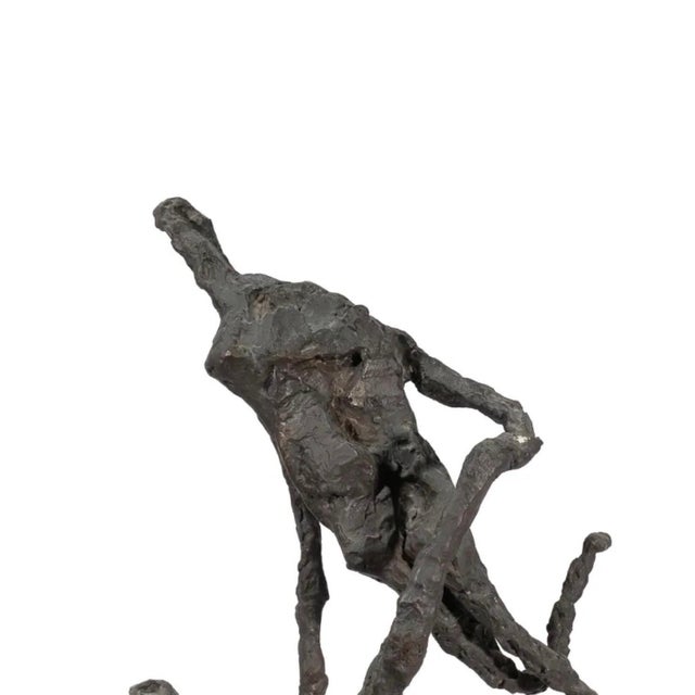 Chocolate Gerard Koch, Large Bronze Modernist Sculpture Acrobats 1/3 French German Artist Gerard Koch, c.1960's For Sale - Image 8 of 12