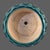 Late 20th Century Vintage Glazed Pottery Teal, Green, Blue Planter Attached Under Plate For Sale - Image 5 of 7
