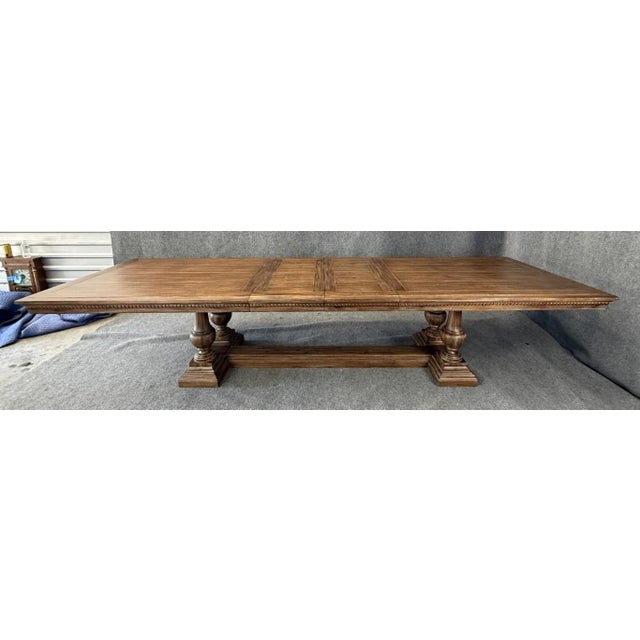 Contemporary 11 Piece Restoration Hardware Dining Set With 9-12ft Table and French Chairs For Sale - Image 3 of 18