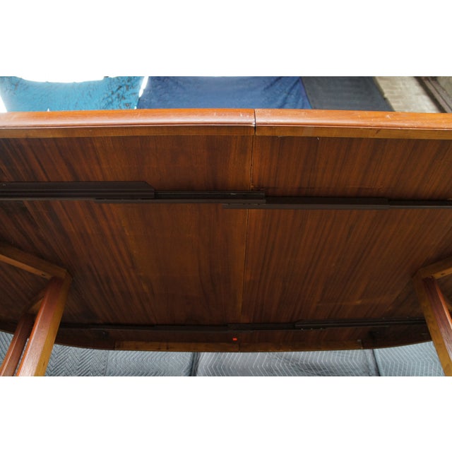 1980s Otmar Danish Scandinavian Modern Teak Round Extendable Dining Table MCM For Sale - Image 10 of 13