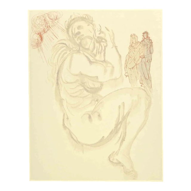 Salvador Dalí, Dante's Dream, Woodcut, 1963 For Sale