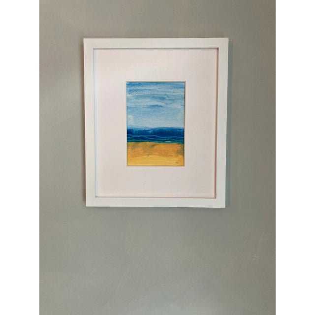 Contemporary Contemporary Original Ocean Watercolor Painting on Paper by Stephanie Cate For Sale - Image 3 of 5