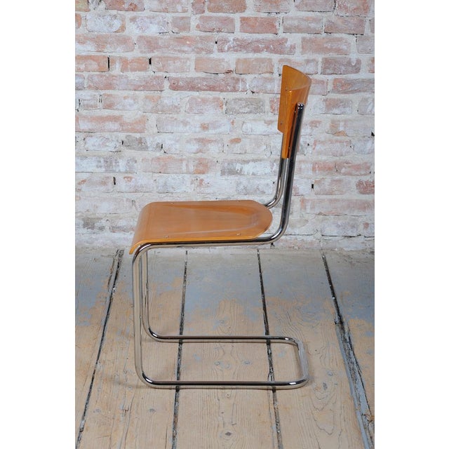 1930s Bauhaus Chairs in Beech and Chromed Steel, Czech, 1930s, Set of 2 For Sale - Image 5 of 11